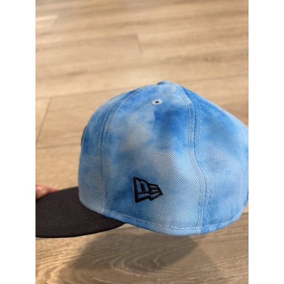 Boston Red Sox New Era 59fifty Tie Dye Sky Blue Hat Fitted MLB Authentic - Picture 2 of 6